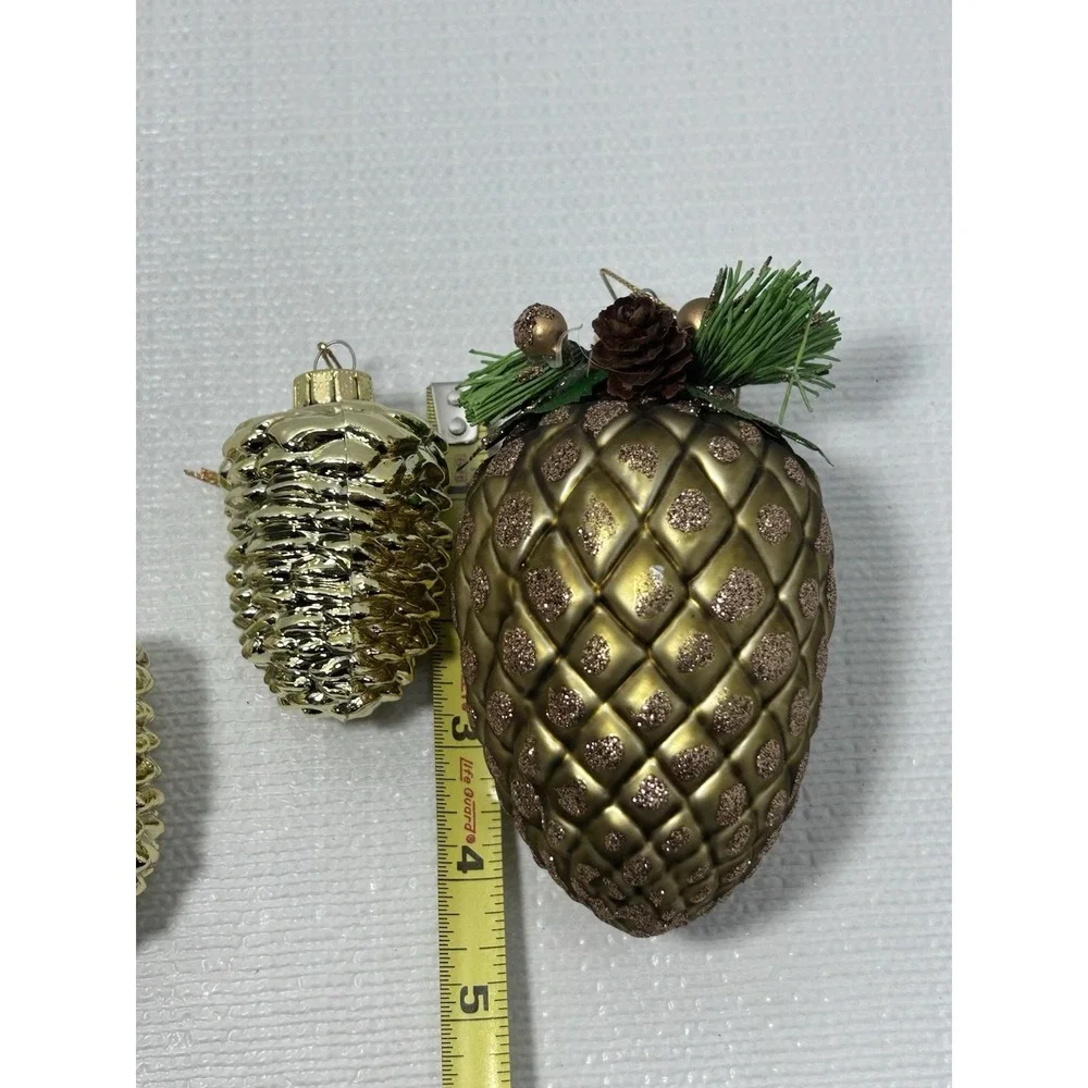 4 Vintage Pinecone Christmas Holiday Tree Ornaments Granny‎ Core Country Core